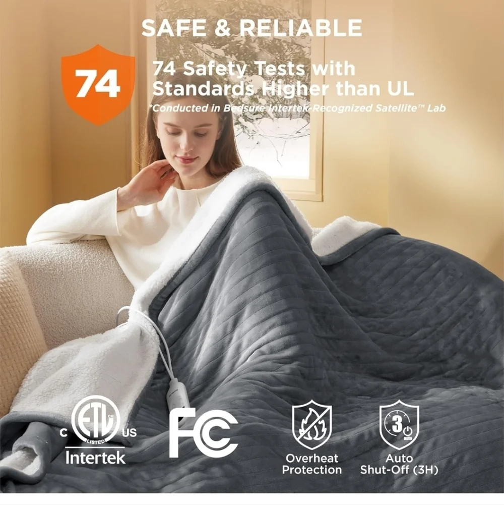 Heated Throw  Blanket BLACK